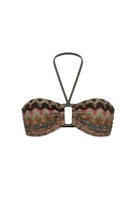 CROCHET STRAPLESS SWIMWEAR BIKINI TOP-26801038-908