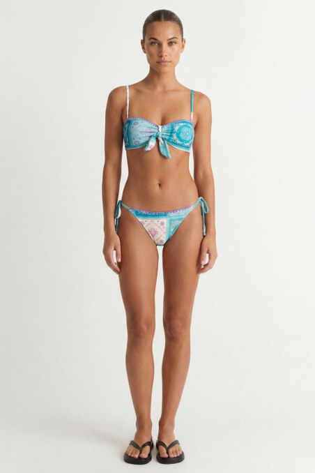 PRINTED STRAPLESS PUSH-UP SWIMWEAR BIKINI TOP-26801040-944