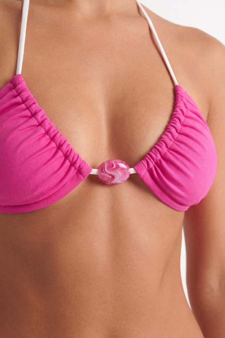 MONOCHROME TRIANGLE SWIMWEAR BIKINI TOP-26801043-713