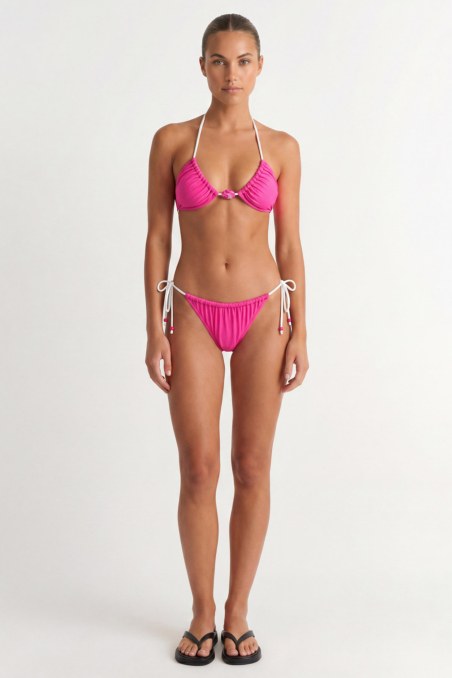 MONOCHROME TRIANGLE SWIMWEAR BIKINI TOP-26801043-713