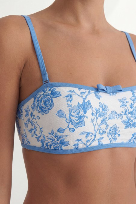 FLORAL PRINTED SWIMWEAR BIKINI CROP TOP-26801075-420