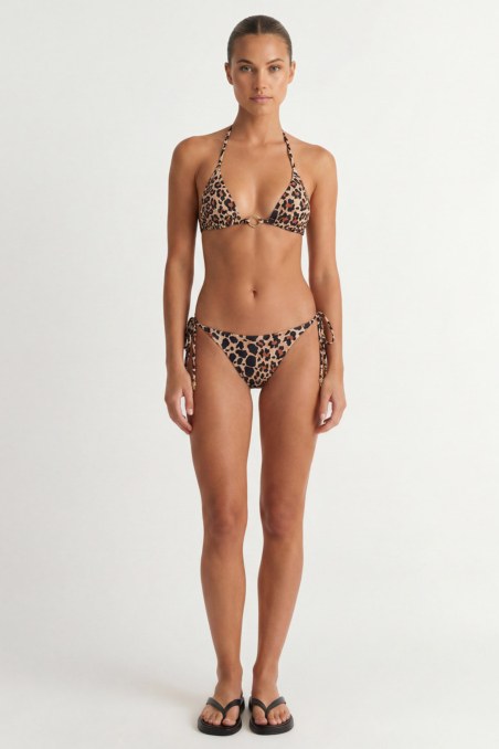 ANIMAL PRINTED TRIANGLE BIKINI TOP-26801100-311