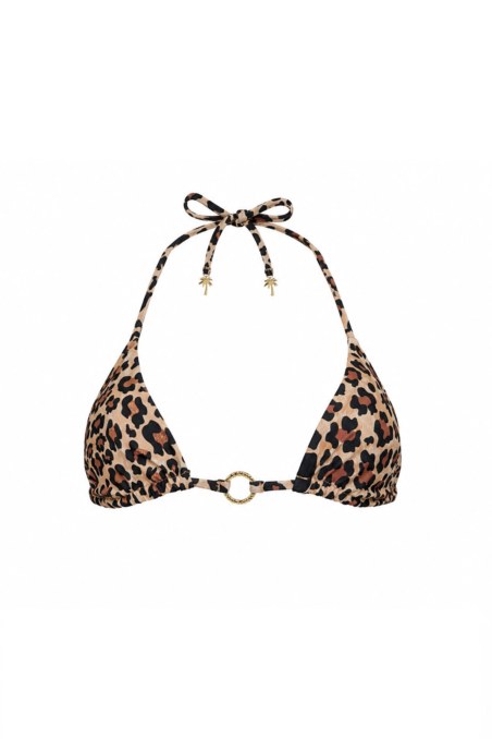 ANIMAL PRINTED TRIANGLE BIKINI TOP-26801100-311