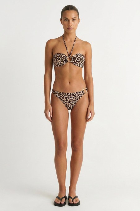 LEOPARD PRINTED STRAPLESS BIKINI TOP-26801101-311