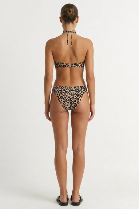 LEOPARD PRINTED STRAPLESS BIKINI TOP-26801101-311