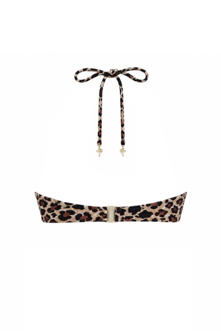 LEOPARD PRINTED STRAPLESS BIKINI TOP-26801101-311