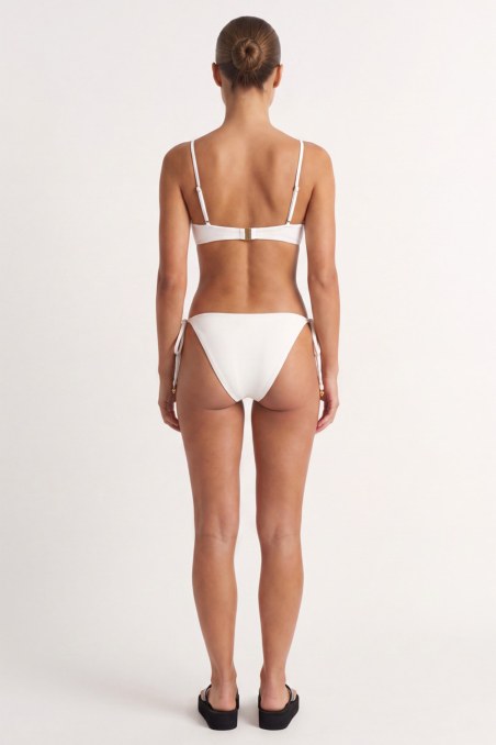 MONOCHROME BIKINI BANDEAU TOP WITH PEARL DETAIL-26801124-100