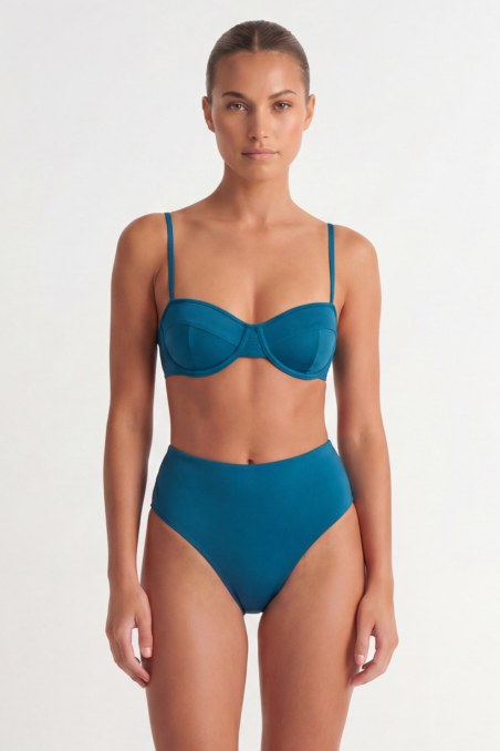 RECYCLED HIGH WAIST SWIMWEAR BIKINI BOTTOM-26802009-414