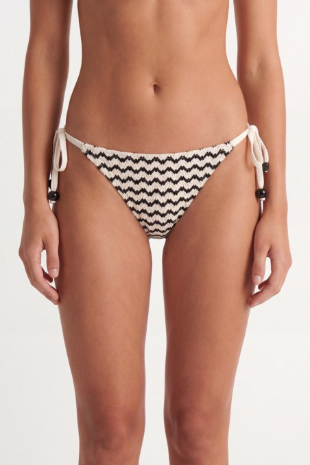 CROCHET SWIMWEAR TIE-SIDE BIKINI SLIP-26802025-999