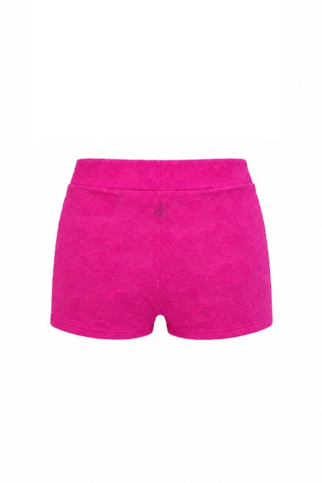 HIGH WAISTED TEXTURED SHORTS BIKINI BOTTOM-26802031-717