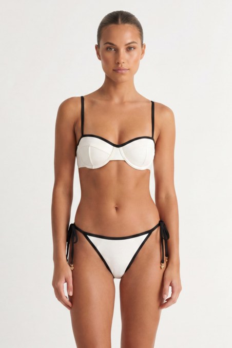 TWO-TONE STYLED TIE-SIDE SWIMWEAR BIKINI BOTTOM-26802032-102