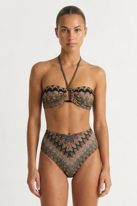 HIGH WAISTED CROCHET SWIMWEAR BIKINI SLIP-26802038-908