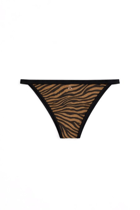 ZEBRA PRINTED SWIMWEAR BIKINI SLIP-26802052-303