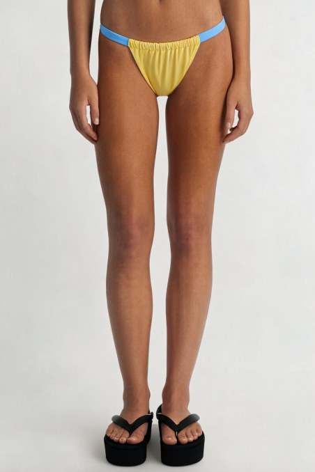 TWO-TONE BRAZILIAN SWIMWEAR BIKINI SLIP-26802072-509