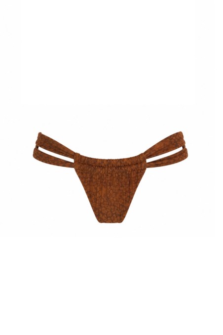 ANIMAL PRINTED BRAZILIAN BIKINI BOTTOM WITH DOUBLE STRAPS-26802120-615