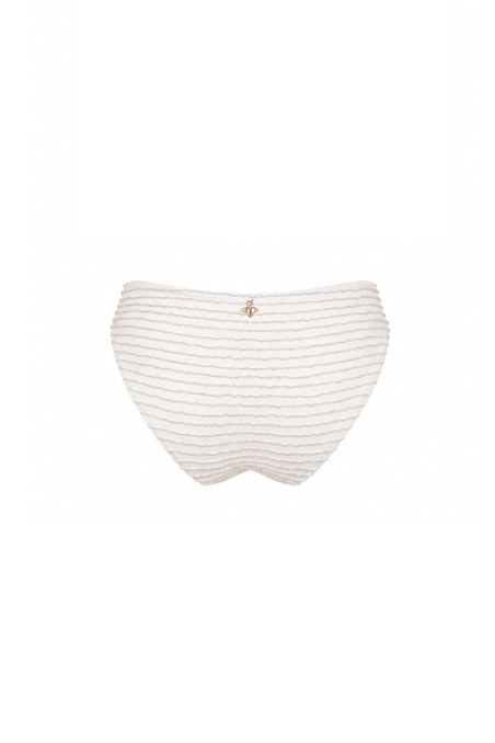 STRIPPED BIKINI SLIP WITH METAL ACCESSORY-26802123-102