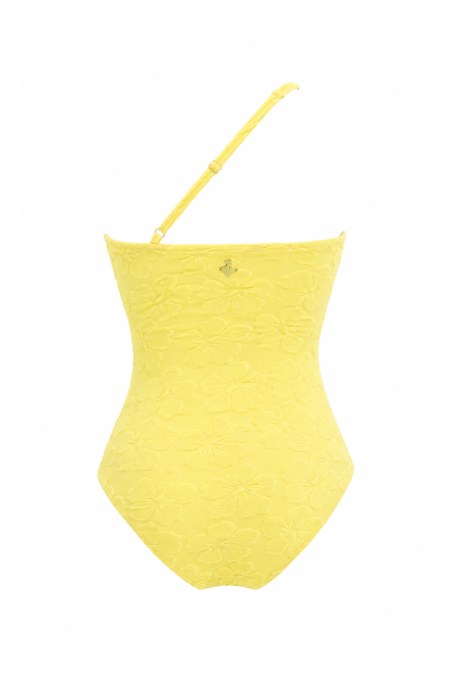 TEXTURED ONE SHOULDER ONEPIECE SWIMSUIT-26804030-602
