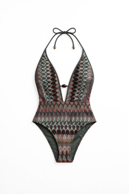 'V' PLUNGED CROCHET ONEPIECE SWIMSUIT-26804037-908