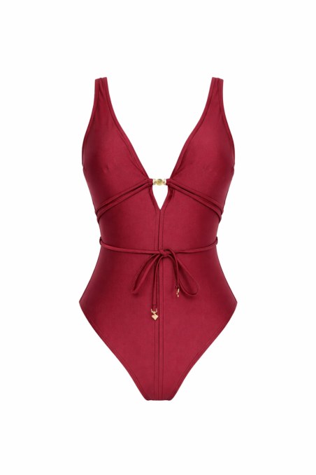 ONEPIECE SWIMSUIT WITH WAIST TIE DETAIL-26804039-927