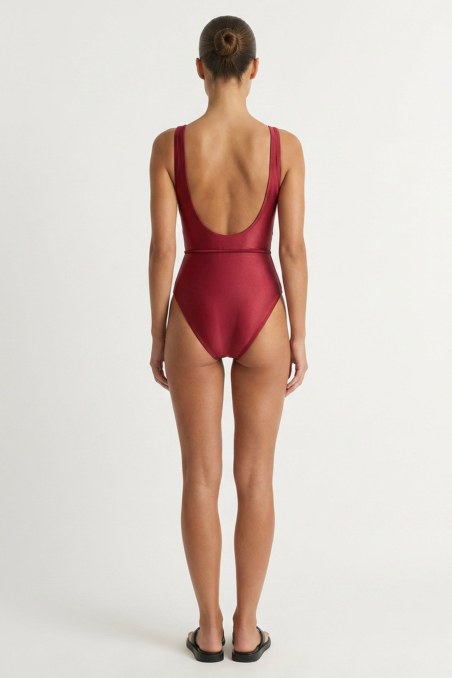 ONEPIECE SWIMSUIT WITH WAIST TIE DETAIL-26804039-927