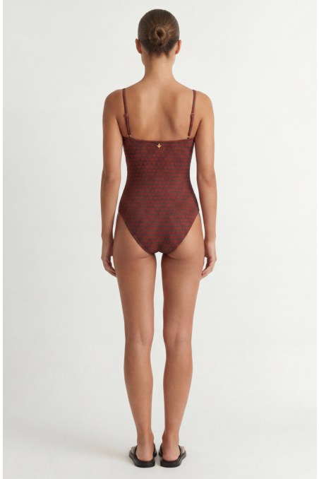 PRINTED ONEPIECE SWIMSUIT WITH ADJUSTABLE STRAPS-26804063-634