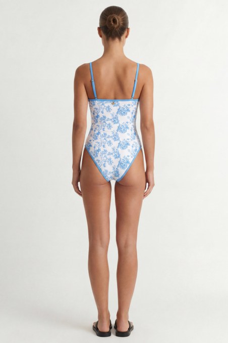 FLORAL PRINTED ONEPIECE SWIMSUIT WITH CUT-OUT DETAIL-26804075-420