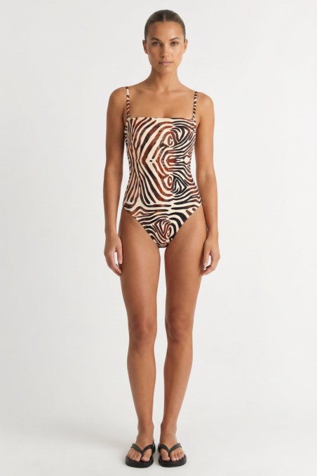 ZEBRA PRINTED ONEPIECE WITH OPEN BACK-26804103-310