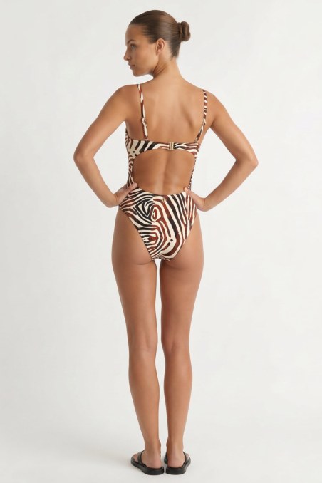 ZEBRA PRINTED ONEPIECE WITH OPEN BACK-26804103-310