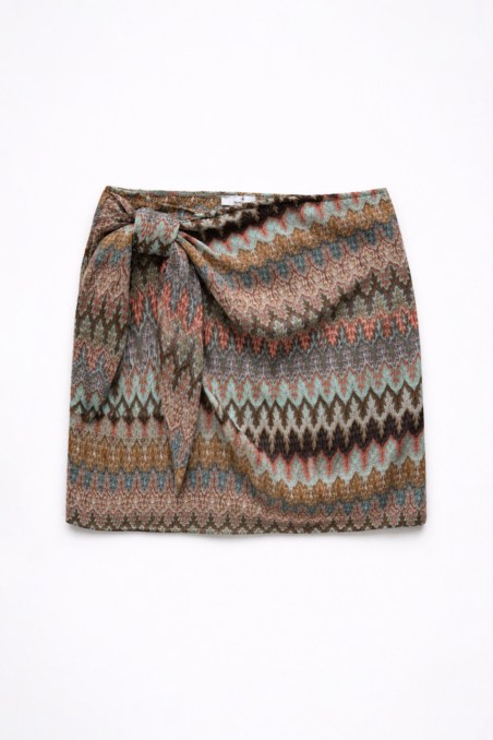SEMI-SHEER CROCHET WRAP SKIRT-26805037-908