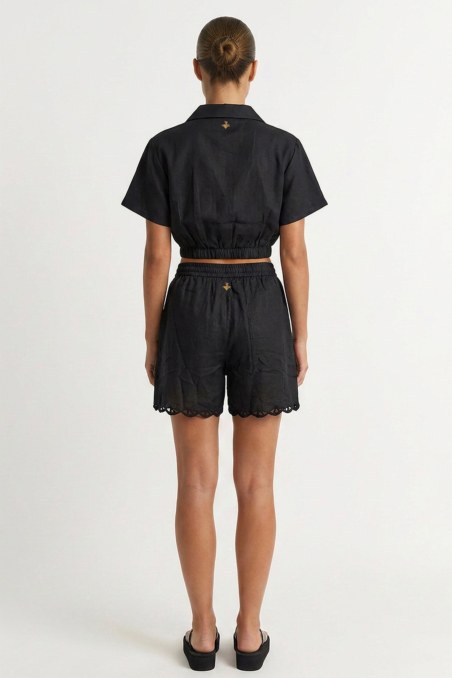 MONOCHROME CROPPED SHIRT WITH COLLAR-26806020-110