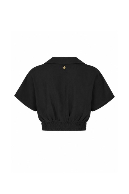 MONOCHROME CROPPED SHIRT WITH COLLAR-26806020-110