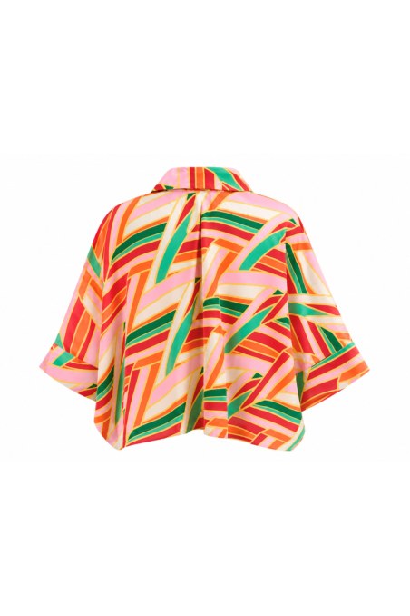 MULTICOLOR PRINTED TOP WITH COLLAR-26806050-714