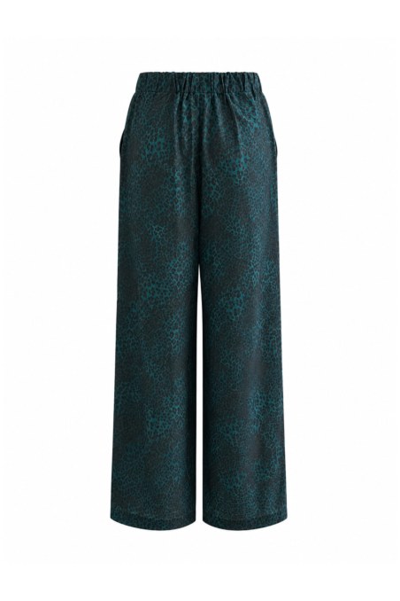 SEMI-SHEER HIGH-WAISTED WIDE LEG LEOPARD PRINTED PANTS-26807033-403