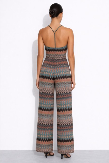 SEMI-SHEER CROCHET LONG JUMPSUIT-26808037-908