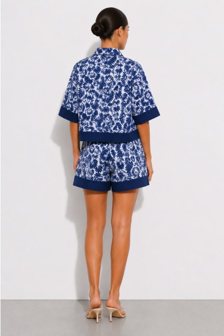 PRINTED HIGH WAISTED SHORTS-26808083-425
