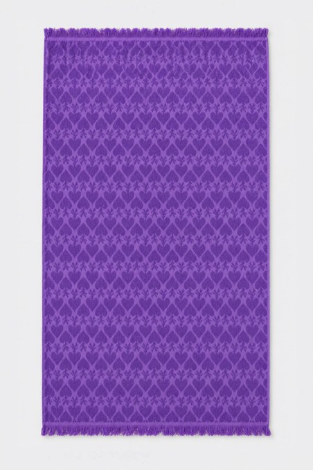 COTTON BEACH TOWEL WITH EMBOSSED DESIGNS-26809072-801