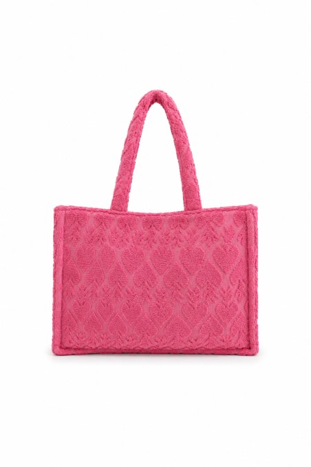 MINI TERRY TOTE BAG WITH EMBOSSED DESIGNS-26809073-727