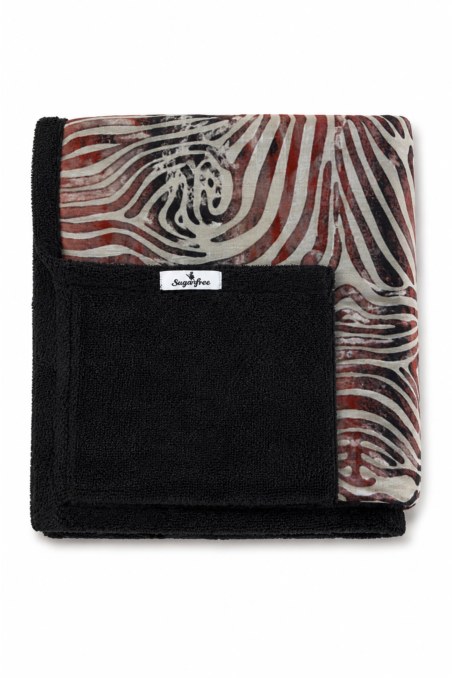 ZEBRA PRINTED COTTON BEACH TOWEL/PAREO-26809088-952