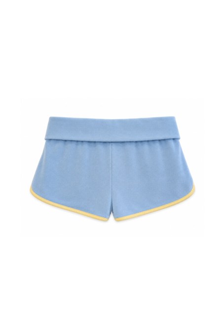 TERRY SHORTS WITH WIDE FOLD-OVER WAIST-26810070-987