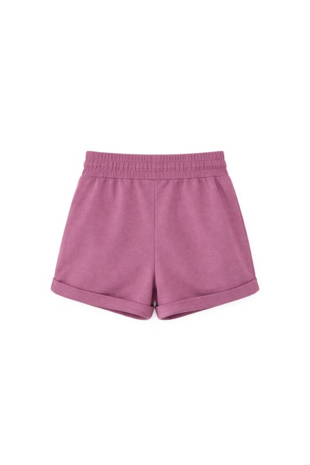 FOLD-OVER COTTON SHORTS-26810080-815