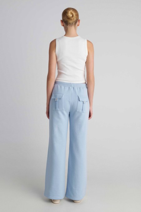 COTTON FLARED PANTS-26811063-309