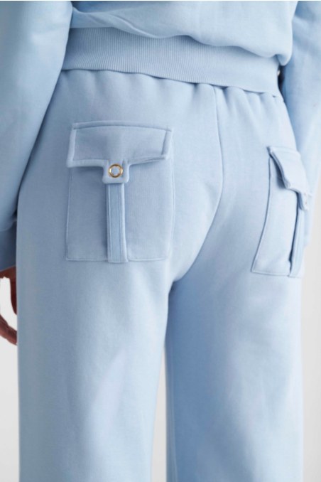 COTTON FLARED PANTS-26811063-309