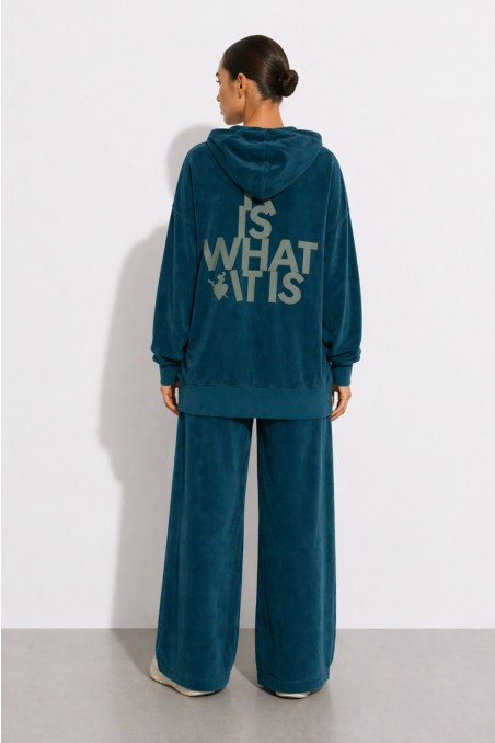HIGH-WAISTED WIDE LEG TERRY PANTS-26811066-414