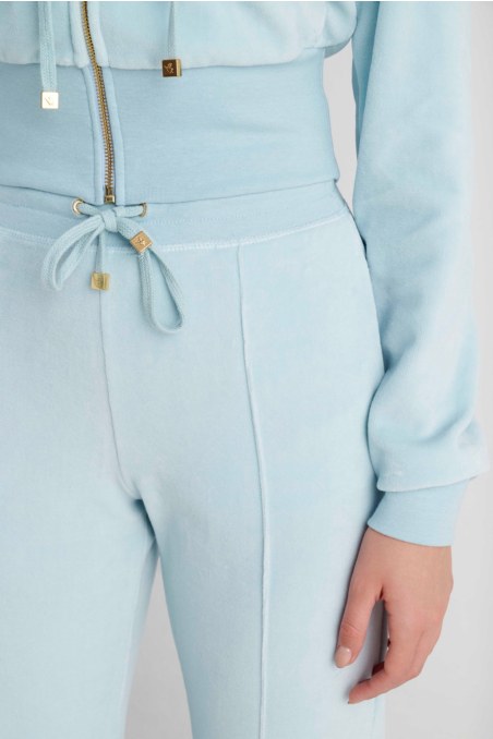 HIGH WAISTED VELOUR PANTS WITH OUTER SEAM-26811073-448