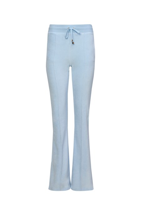 HIGH WAISTED VELOUR PANTS WITH OUTER SEAM-26811073-448