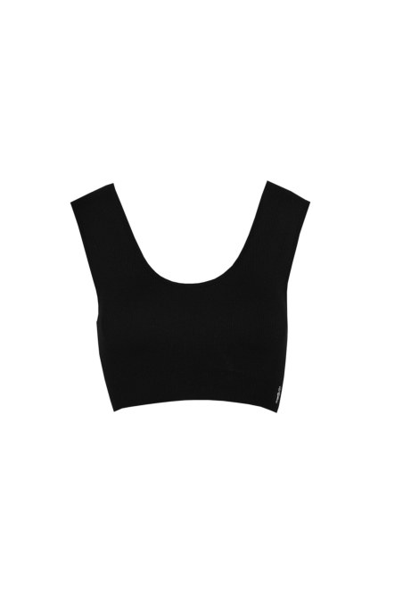 MONOCHROME SEAMLESS RIBBED CROPPED TOP-26812010-110