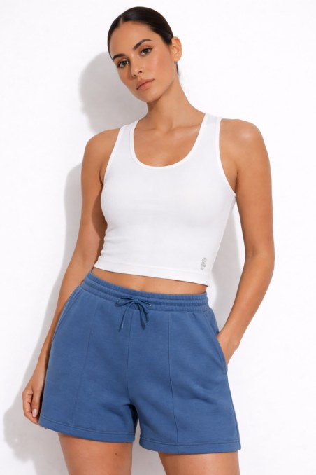 MONOCHROME SEAMLESS RIBBED TOP IN SLIM FIT-26812011-100