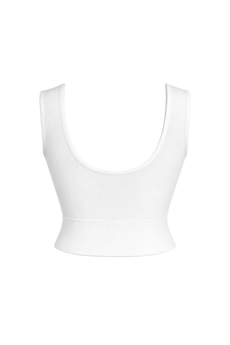 MONOCHROME SEAMLESS RIBBED TOP IN SLIM FIT-26812011-100