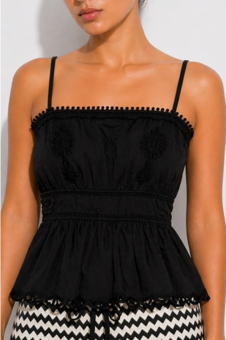 MONOCHROME BRODERIE TOP-26812032-110