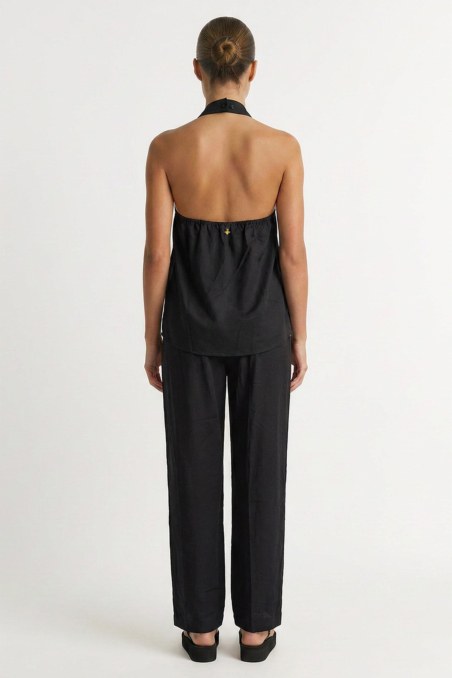 HALTER NECK SLEEVELESS SHIRT WITH OPEN BACK-26812034-110